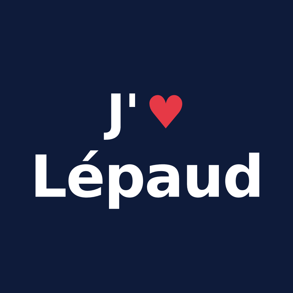 T-shirt personnalisé Lépaud — design J'aime Lépaud