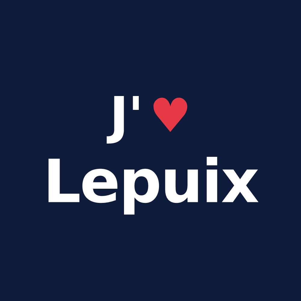T-shirt personnalisé Lepuix — design J'aime Lepuix