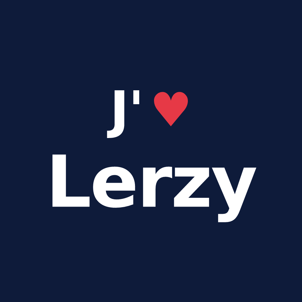 T-shirt personnalisé Lerzy — design J'aime Lerzy