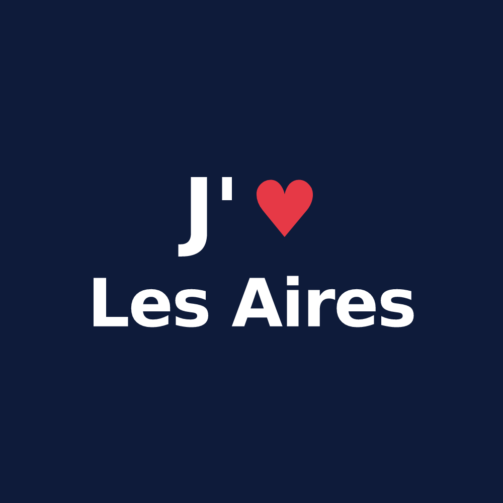 T-shirt personnalisé Les Aires — design J'aime Les Aires