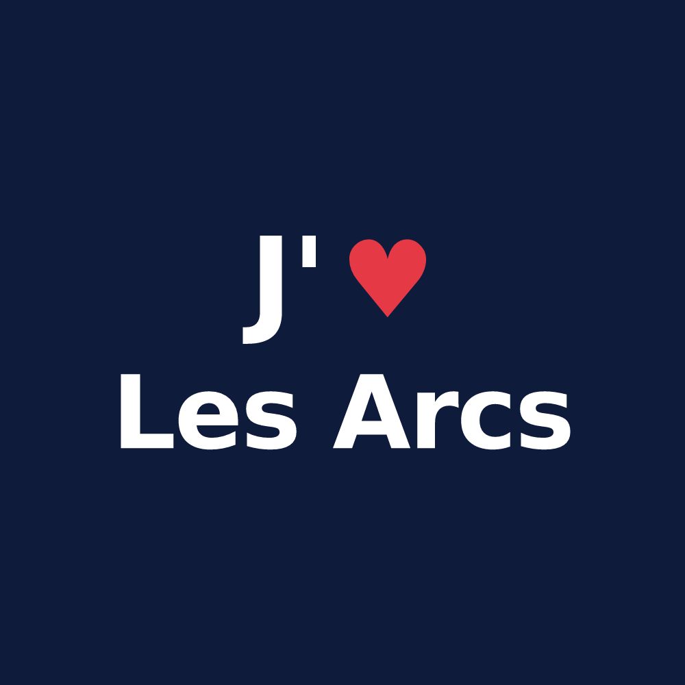 T-shirt personnalisé Les Arcs — design J'aime Les Arcs