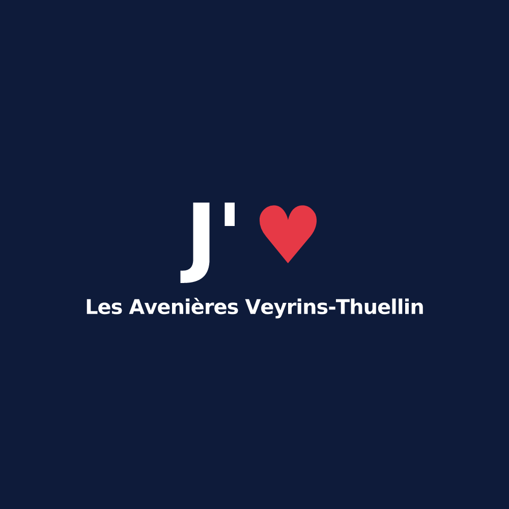 T-shirt personnalisé Les Avenières Veyrins-Thuellin — design J'aime Les Avenières Veyrins-Thuellin