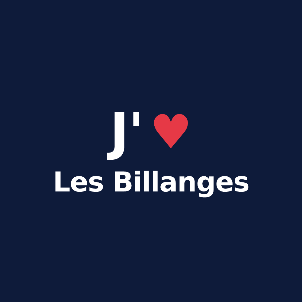T-shirt personnalisé Les Billanges — design J'aime Les Billanges