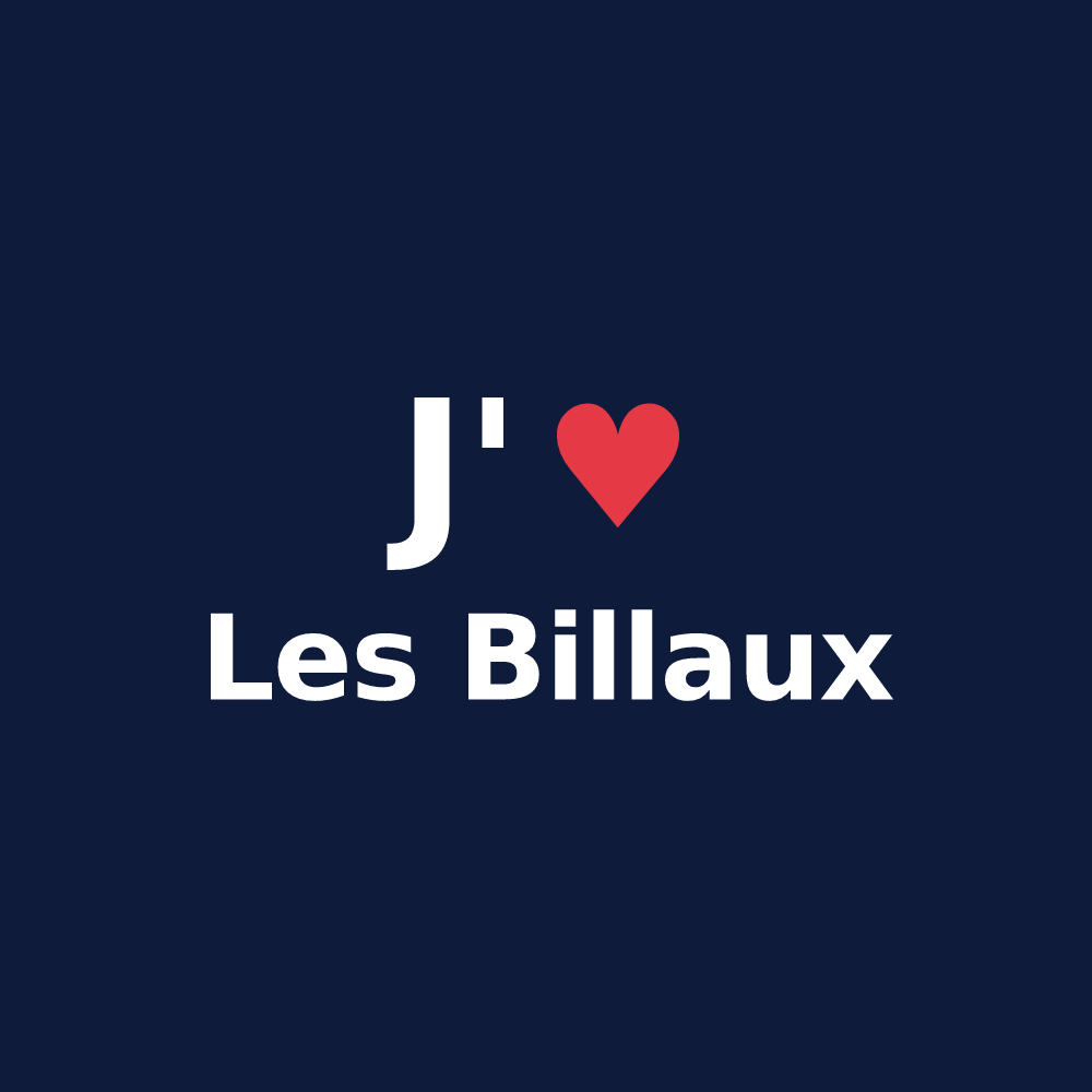 T-shirt personnalisé Les Billaux — design J'aime Les Billaux