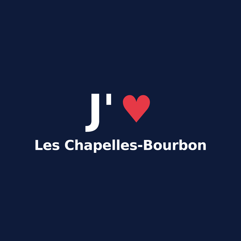 T-shirt personnalisé Les Chapelles-Bourbon — design J'aime Les Chapelles-Bourbon
