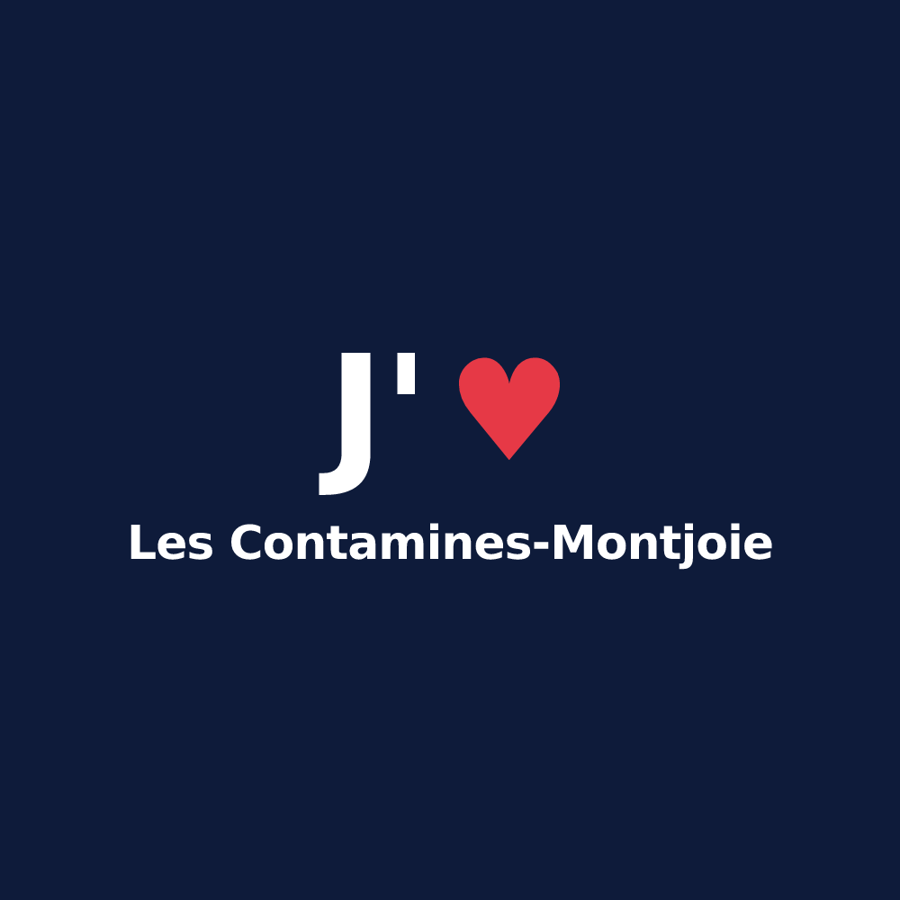 T-shirt personnalisé Les Contamines-Montjoie — design J'aime Les Contamines-Montjoie