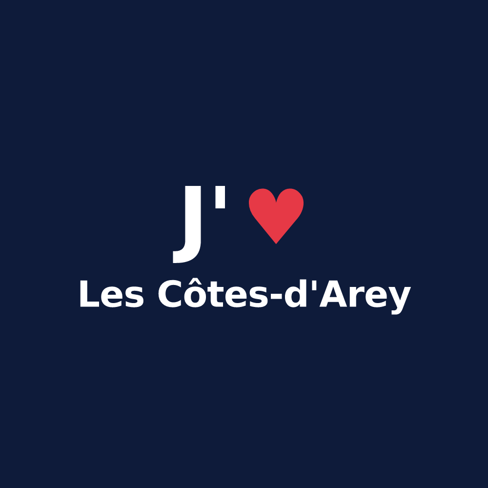 T-shirt personnalisé Les Côtes-d'Arey — design J'aime Les Côtes-d'Arey