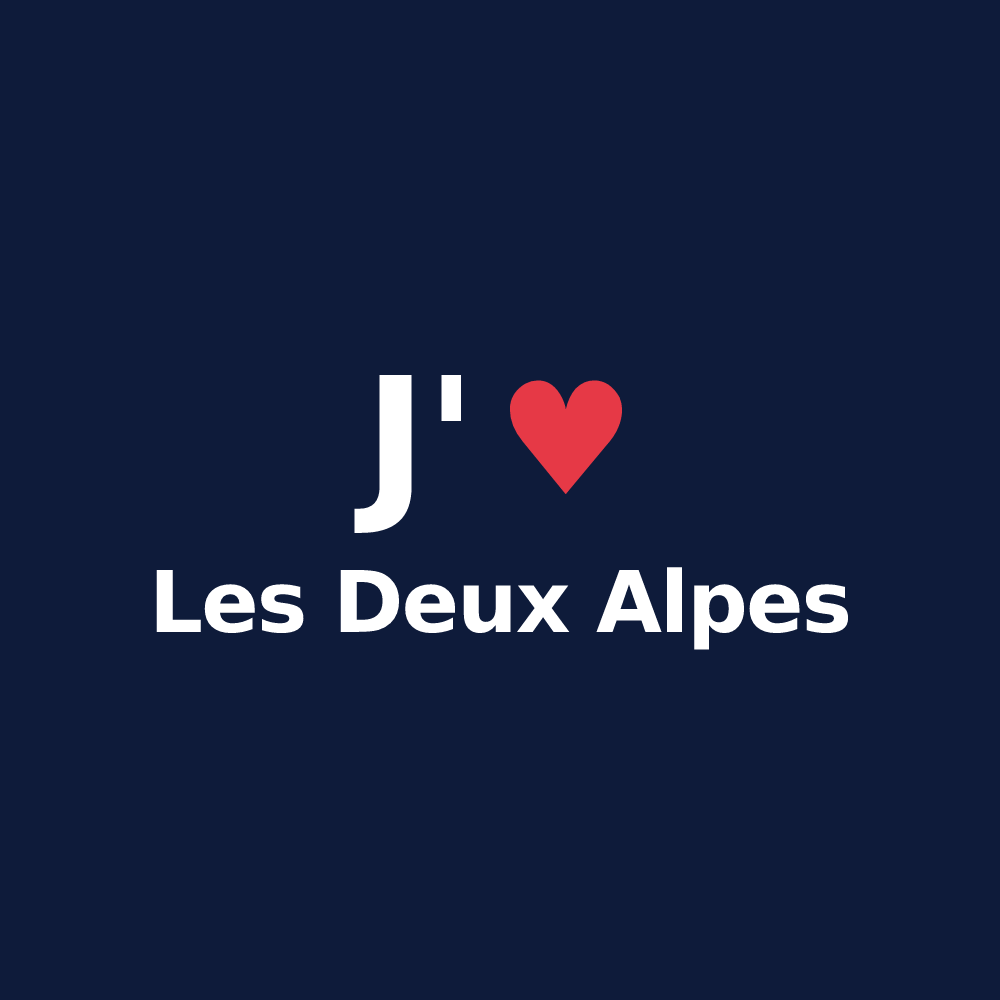 T-shirt personnalisé Les Deux Alpes — design J'aime Les Deux Alpes