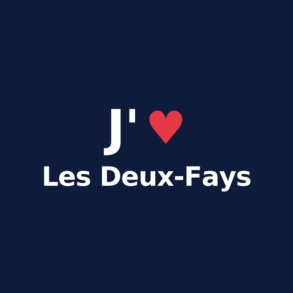 T-shirt personnalisé Les Deux-Fays — design J'aime Les Deux-Fays