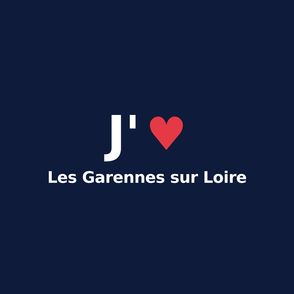 T-shirt personnalisé Les Garennes sur Loire — design J'aime Les Garennes sur Loire