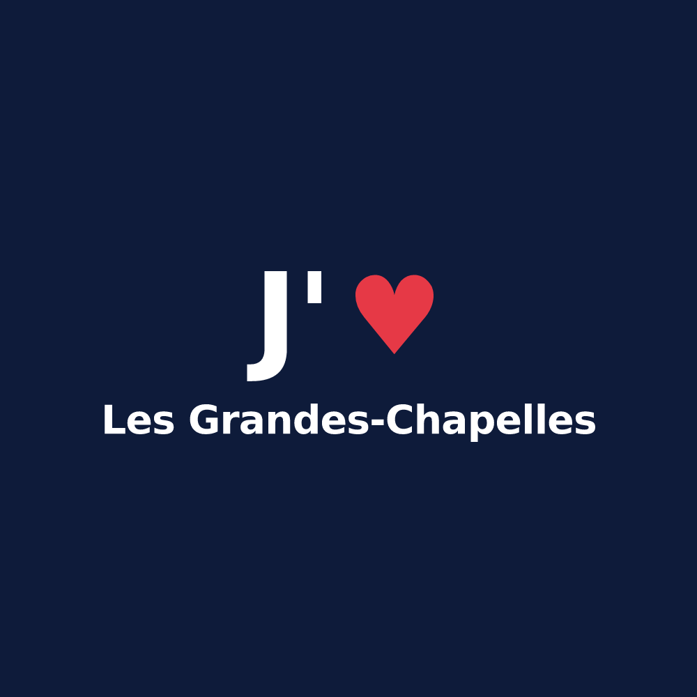 T-shirt personnalisé Les Grandes-Chapelles — design J'aime Les Grandes-Chapelles