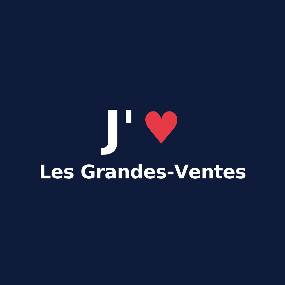 T-shirt personnalisé Les Grandes-Ventes — design J'aime Les Grandes-Ventes