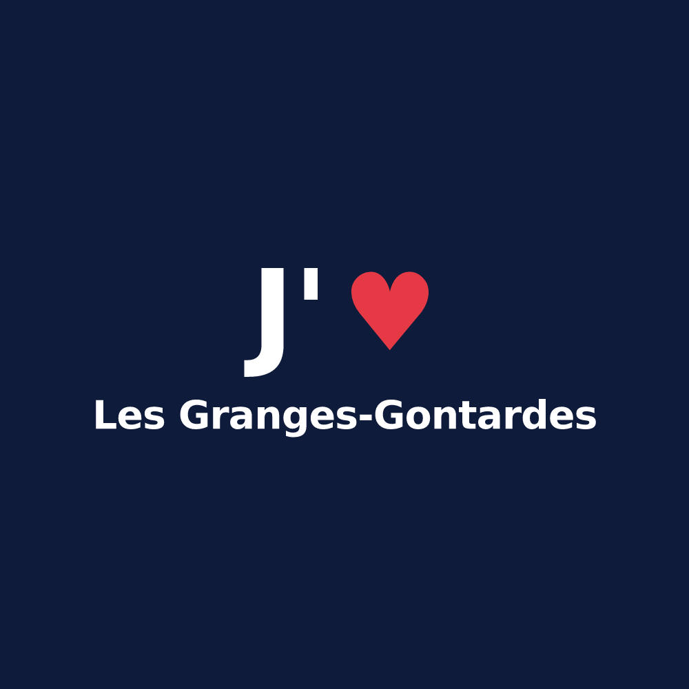T-shirt personnalisé Les Granges-Gontardes — design J'aime Les Granges-Gontardes