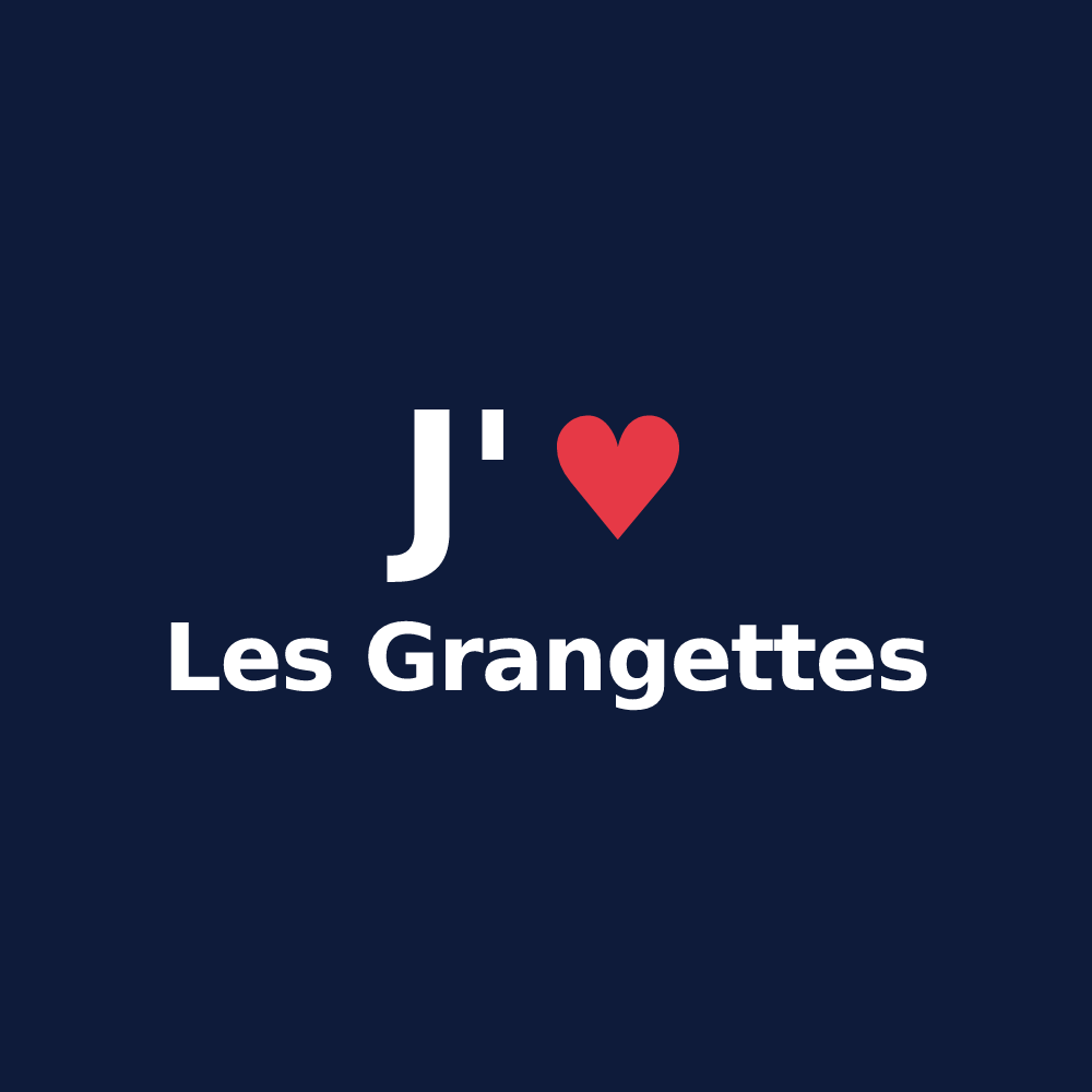 T-shirt personnalisé Les Grangettes — design J'aime Les Grangettes