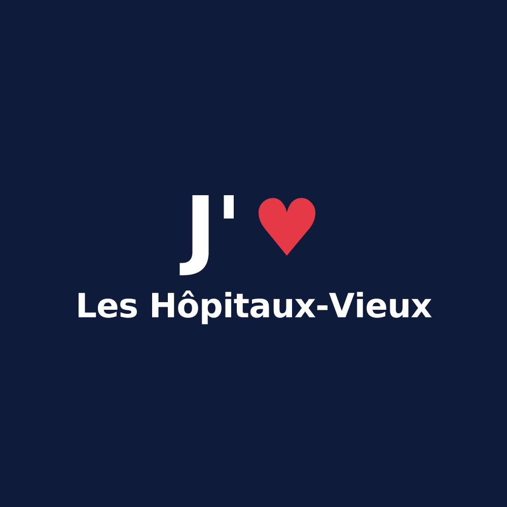 T-shirt personnalisé Les Hôpitaux-Vieux — design J'aime Les Hôpitaux-Vieux