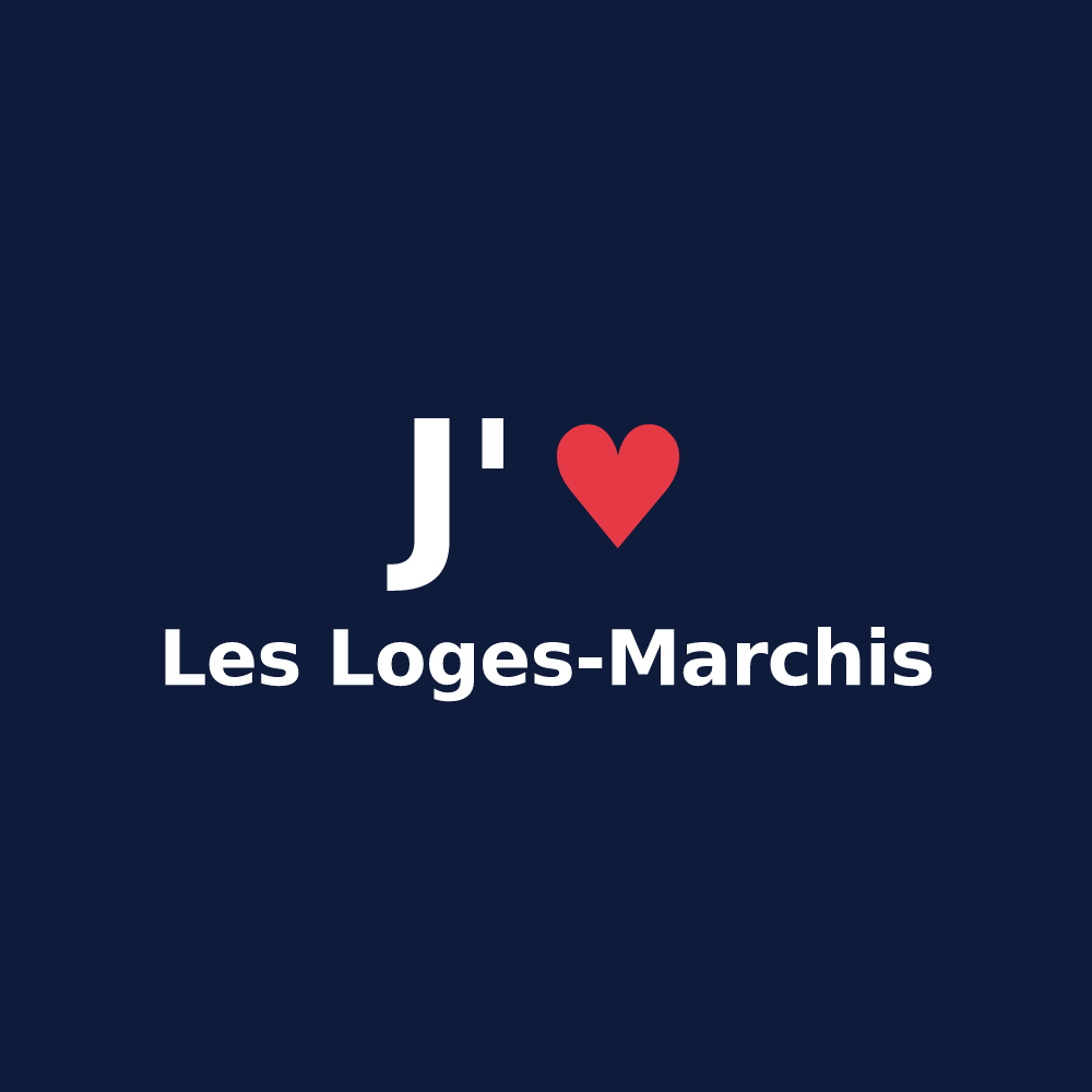 T-shirt personnalisé Les Loges-Marchis — design J'aime Les Loges-Marchis
