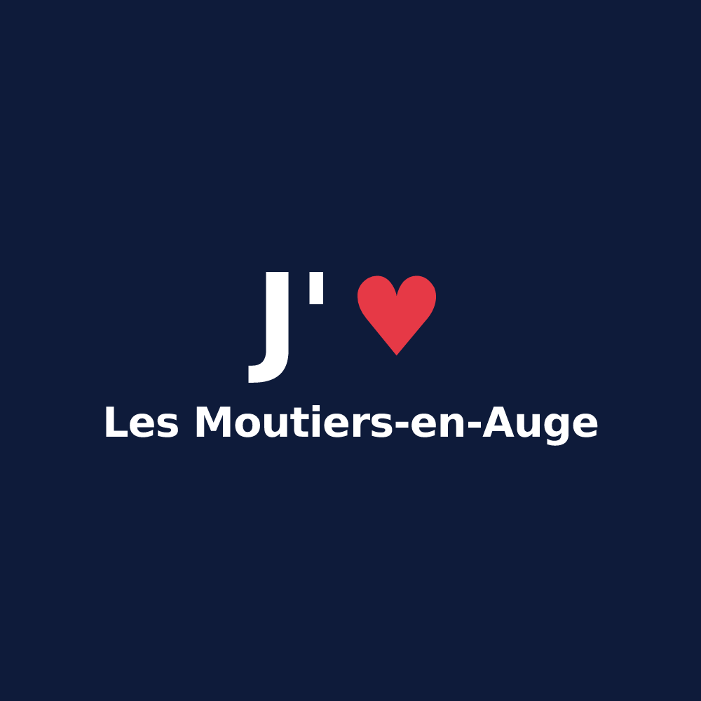 T-shirt personnalisé Les Moutiers-en-Auge — design « J'aime Les Moutiers-en-Auge » imprimé sur le t-shirt