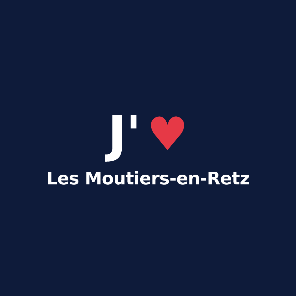 T-shirt personnalisé Les Moutiers-en-Retz — design J'aime Les Moutiers-en-Retz