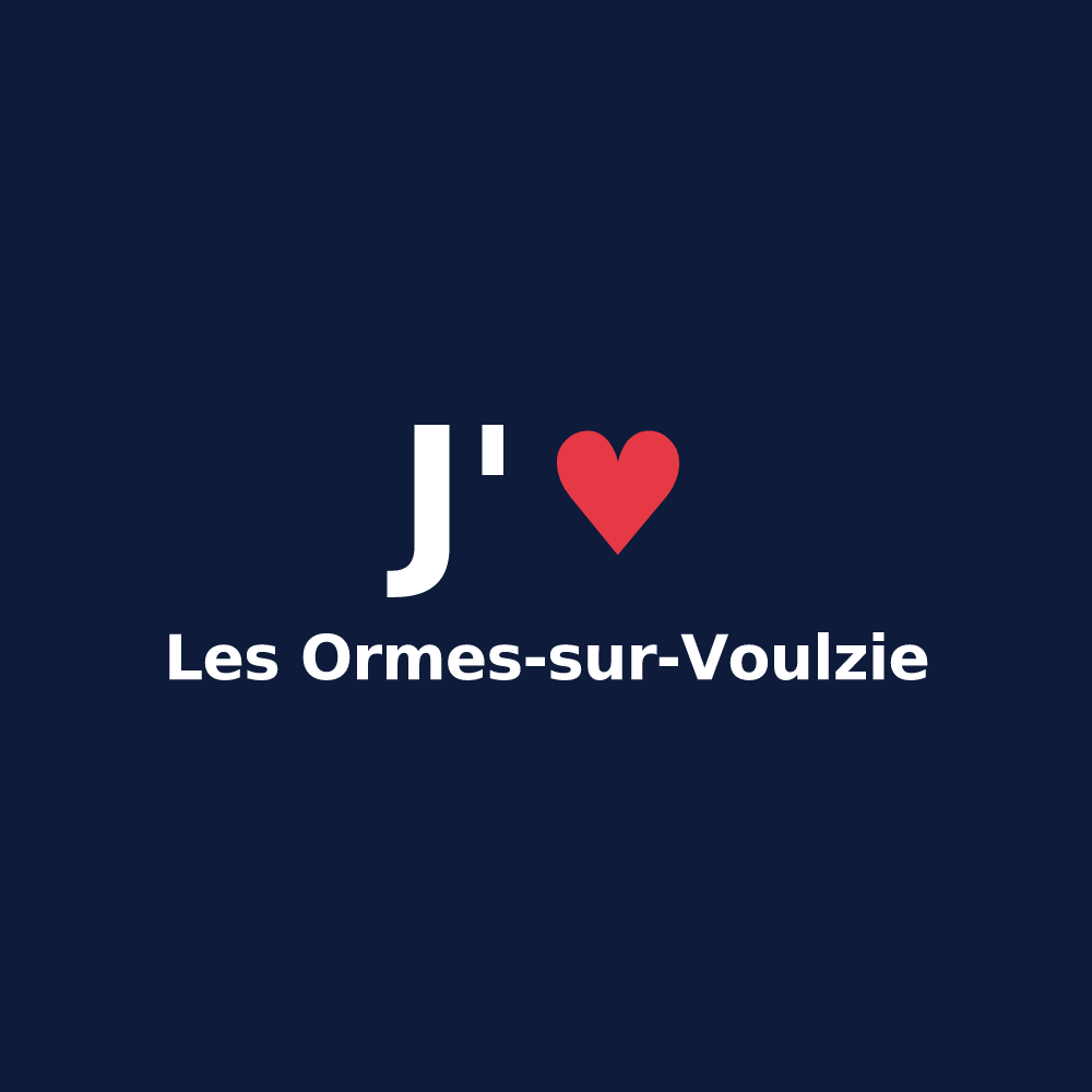 T-shirt personnalisé Les Ormes-sur-Voulzie — design J'aime Les Ormes-sur-Voulzie