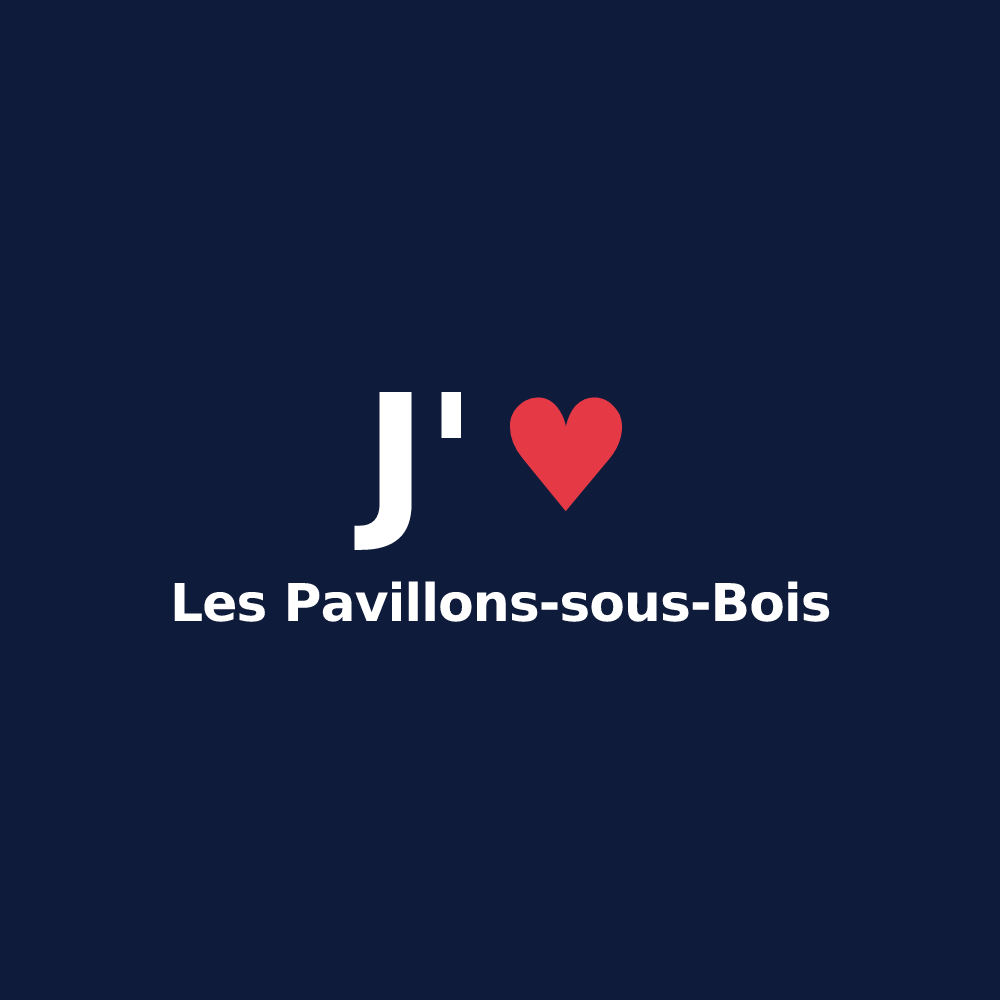 T-shirt personnalisé Les Pavillons-sous-Bois — design J'aime Les Pavillons-sous-Bois