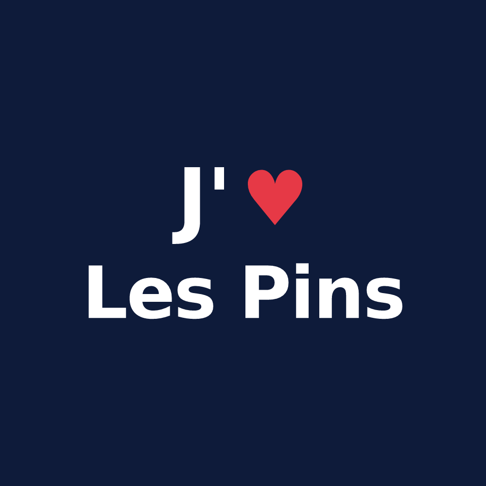 T-shirt personnalisé Les Pins — design J'aime Les Pins