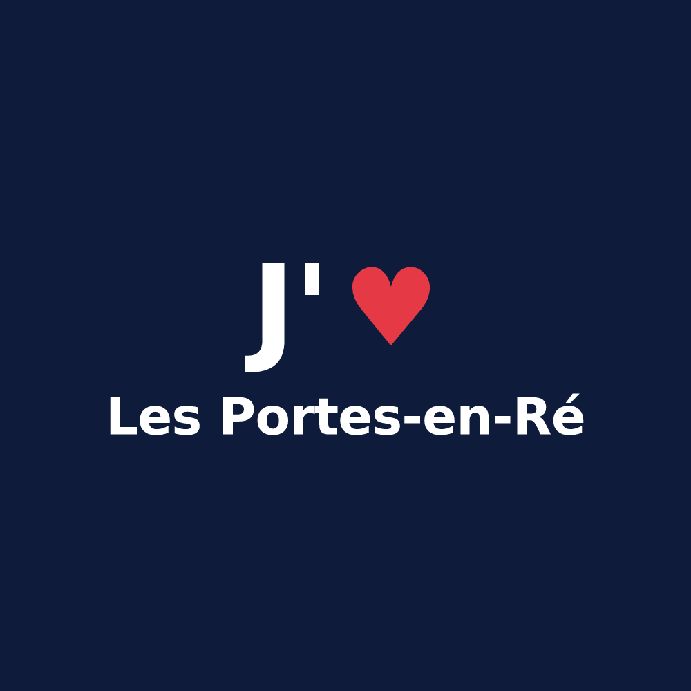 T-shirt personnalisé Les Portes-en-Ré — design J'aime Les Portes-en-Ré