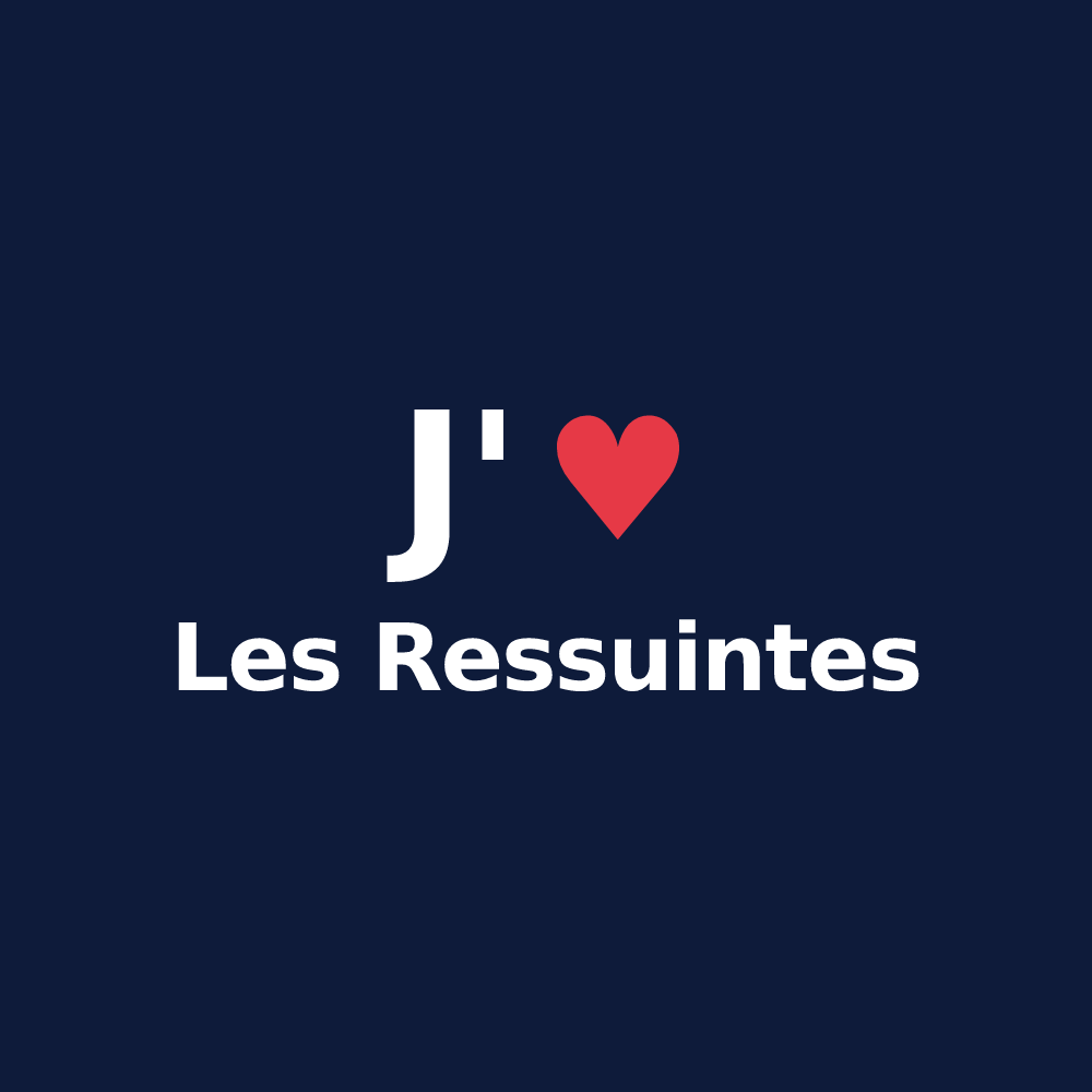 T-shirt personnalisé Les Ressuintes — design J'aime Les Ressuintes