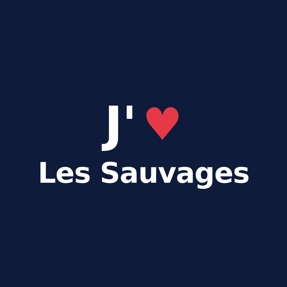 T-shirt personnalisé Les Sauvages — design J'aime Les Sauvages
