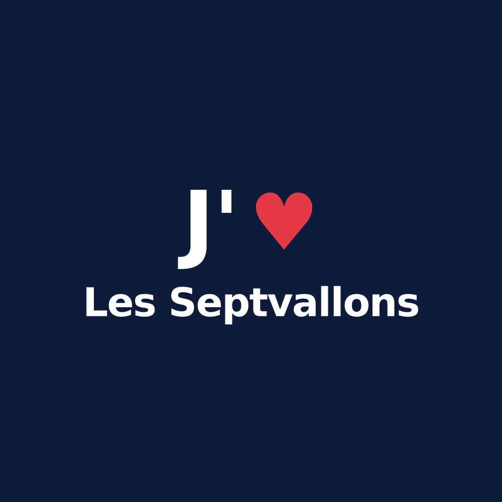 T-shirt personnalisé Les Septvallons — design J'aime Les Septvallons