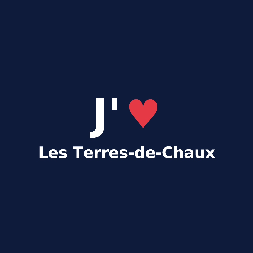 T-shirt personnalisé Les Terres-de-Chaux — design J'aime Les Terres-de-Chaux