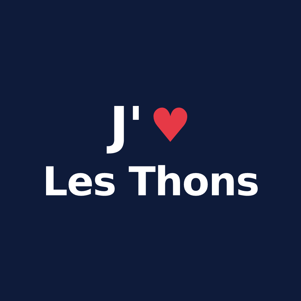 T-shirt personnalisé Les Thons — design J'aime Les Thons