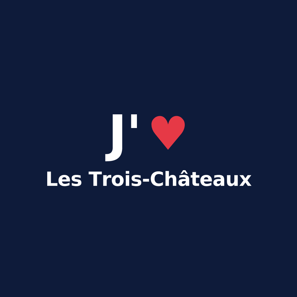 T-shirt personnalisé Les Trois-Châteaux — design J'aime Les Trois-Châteaux