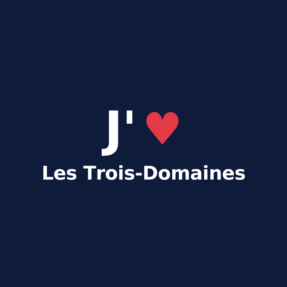 T-shirt personnalisé Les Trois-Domaines — design J'aime Les Trois-Domaines