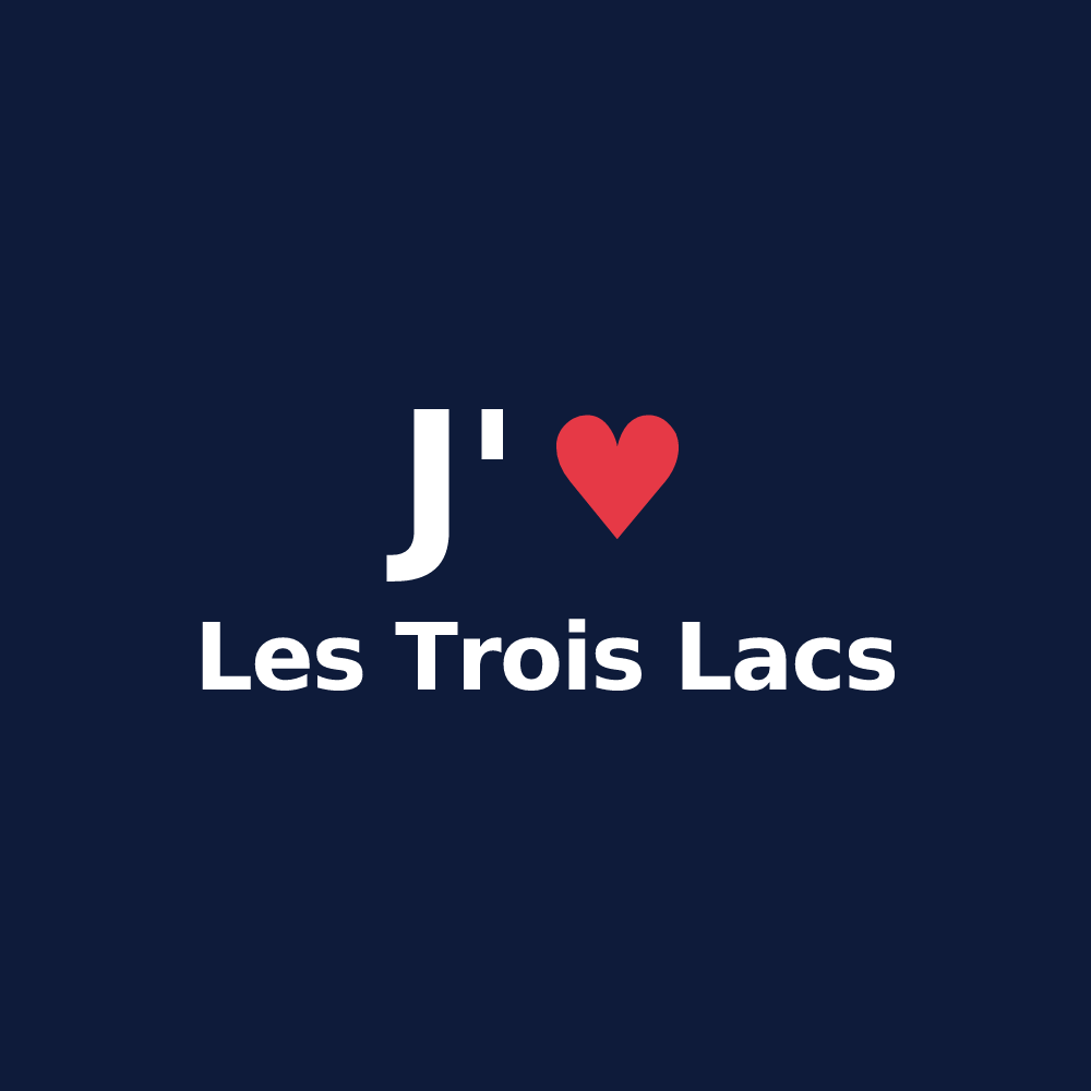 T-shirt personnalisé Les Trois Lacs — design J'aime Les Trois Lacs