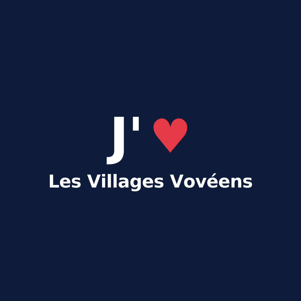 T-shirt personnalisé Les Villages Vovéens — design J'aime Les Villages Vovéens