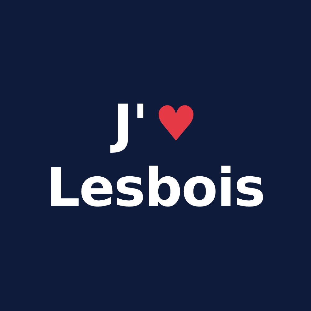T-shirt personnalisé Lesbois — design J'aime Lesbois