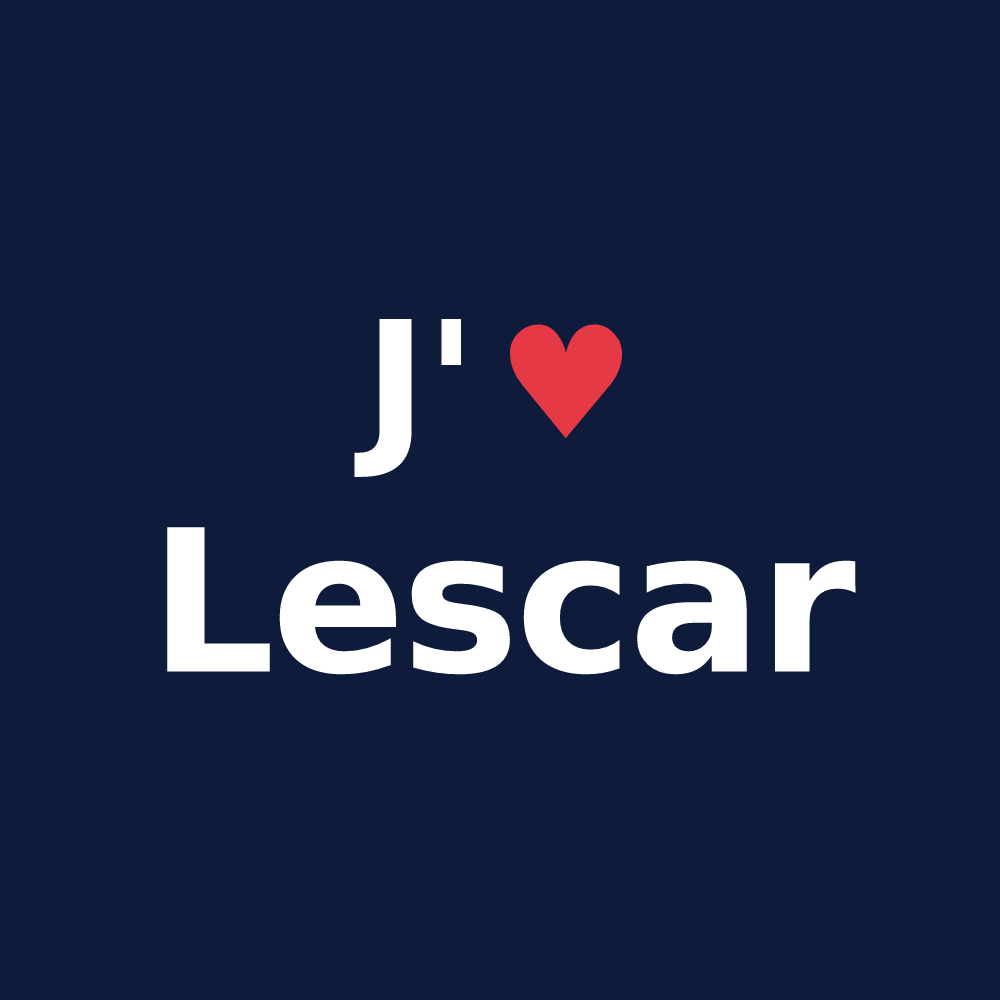 T-shirt personnalisé Lescar — design J'aime Lescar