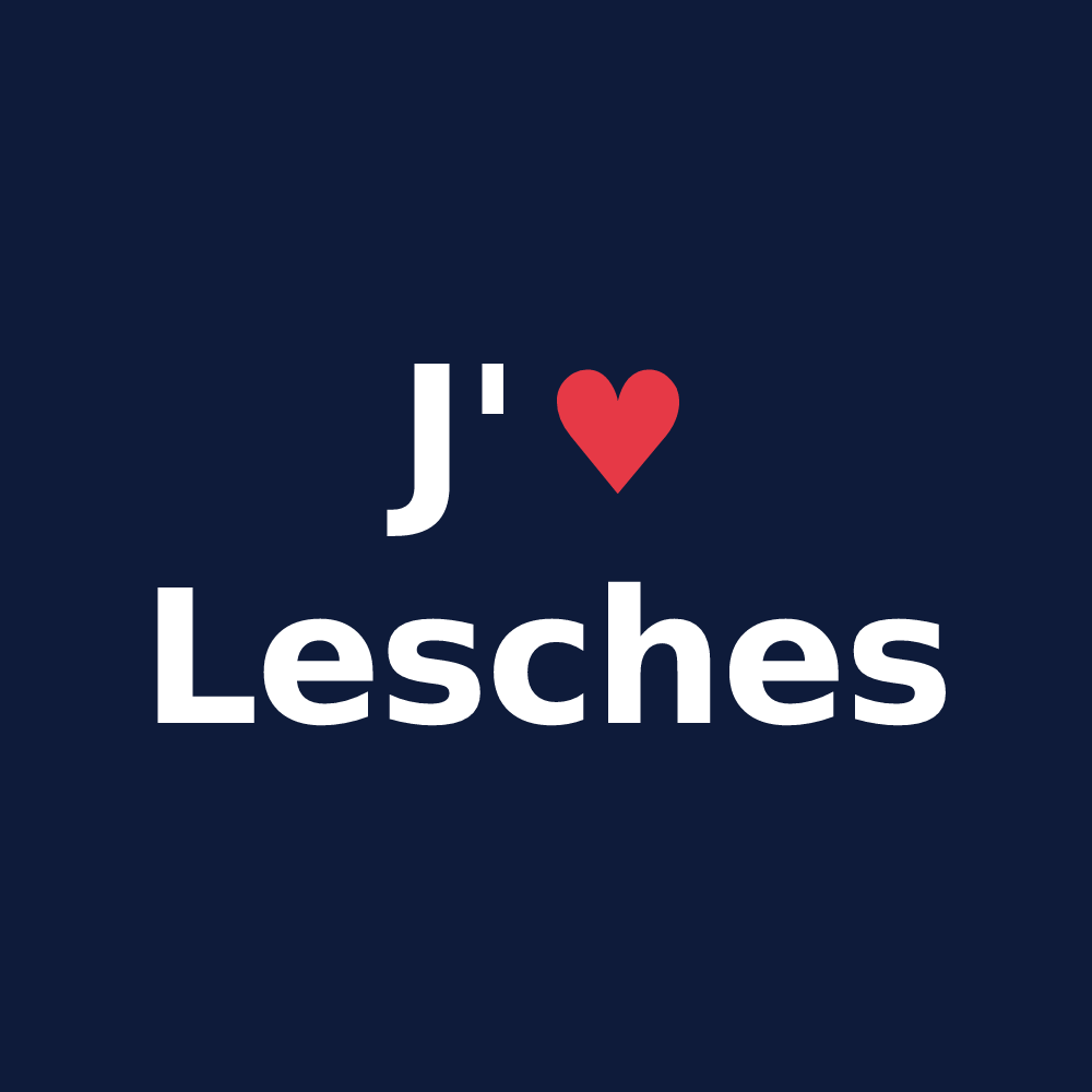 T-shirt personnalisé Lesches — design J'aime Lesches