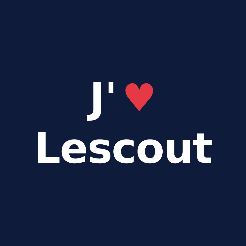 T-shirt personnalisé Lescout — design J'aime Lescout