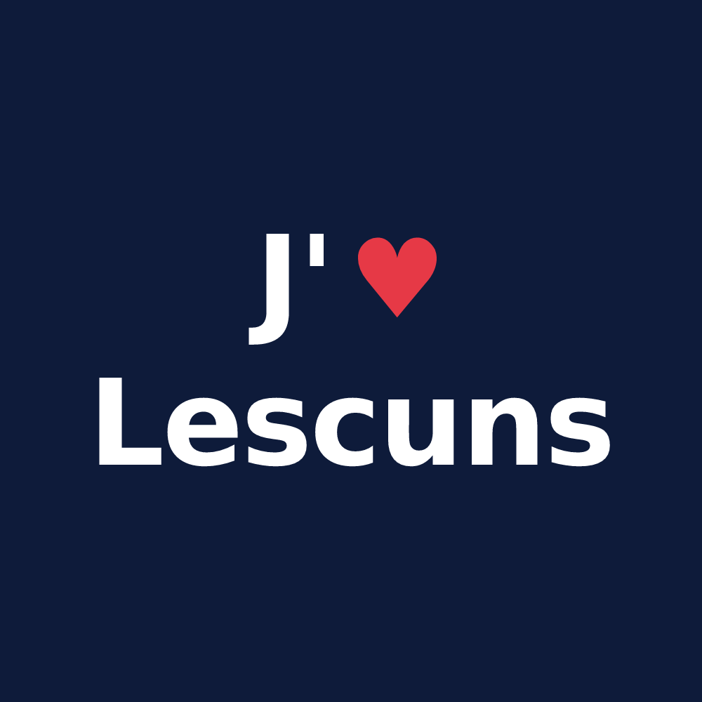 T-shirt personnalisé Lescuns — design J'aime Lescuns