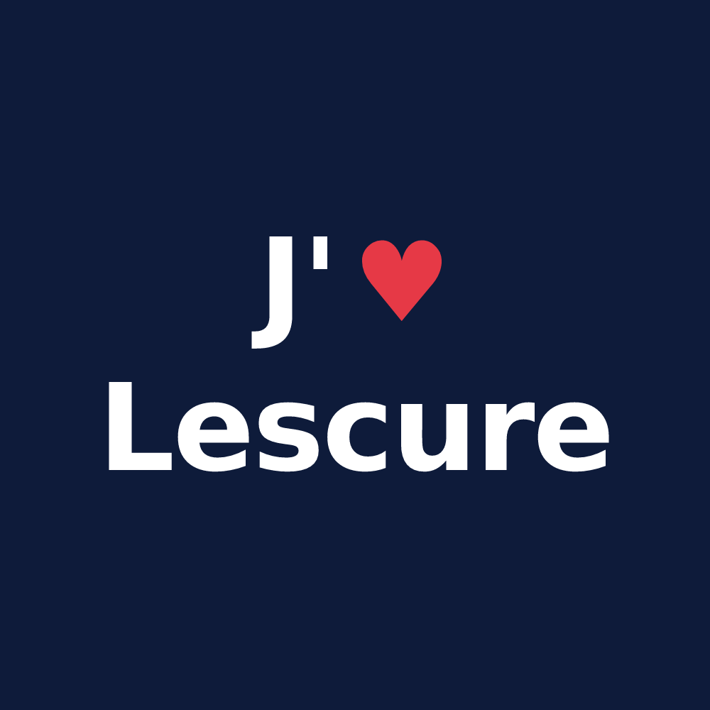 T-shirt personnalisé Lescure — design J'aime Lescure
