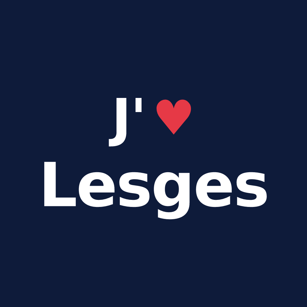 T-shirt personnalisé Lesges — design J'aime Lesges