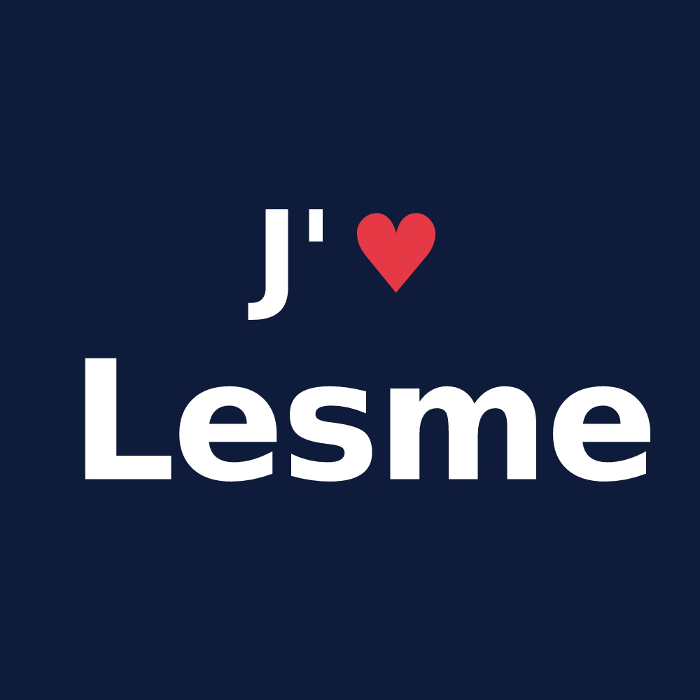 T-shirt personnalisé Lesme — design J'aime Lesme