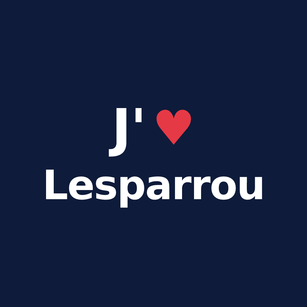 T-shirt personnalisé Lesparrou — design J'aime Lesparrou