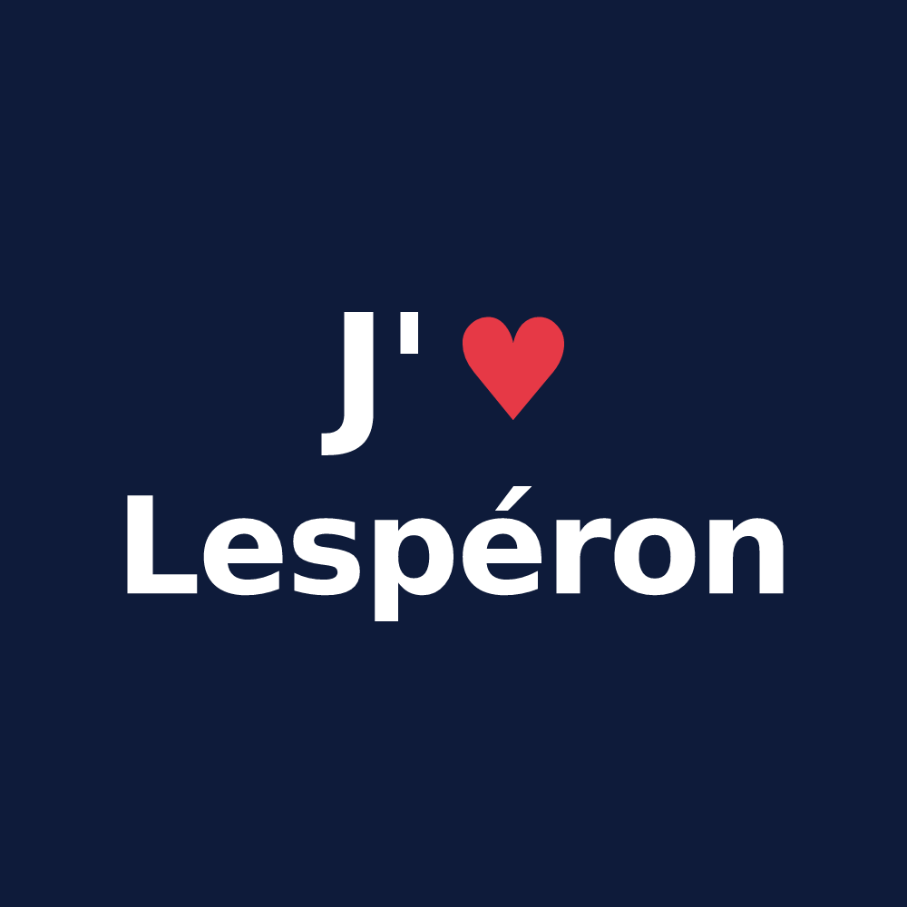 T-shirt personnalisé Lespéron — design J'aime Lespéron