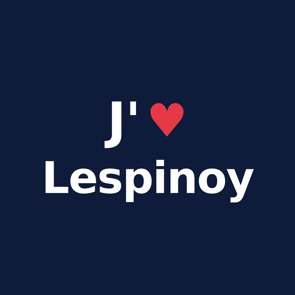 T-shirt personnalisé Lespinoy — design J'aime Lespinoy