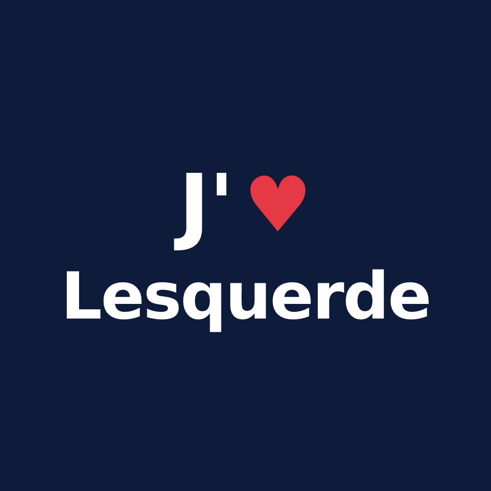 T-shirt personnalisé Lesquerde — design J'aime Lesquerde