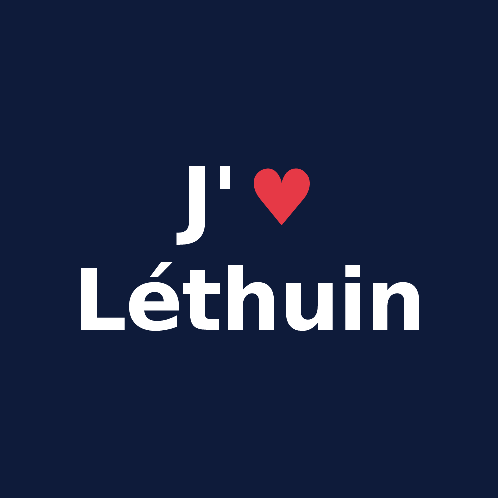 T-shirt personnalisé Léthuin — design J'aime Léthuin