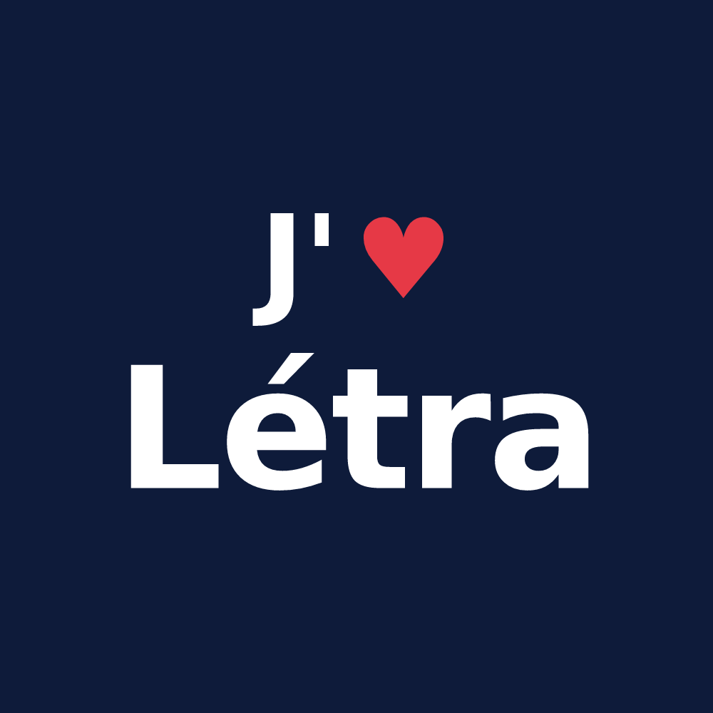 T-shirt personnalisé Létra — design J'aime Létra