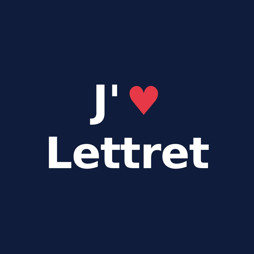T-shirt personnalisé Lettret — design J'aime Lettret